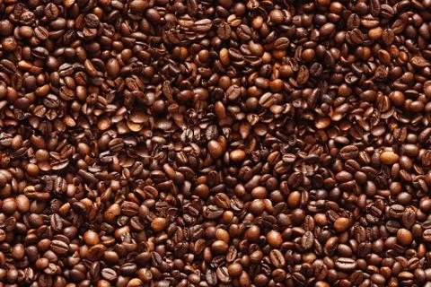 Roasted coffee beans texture background Foto stock