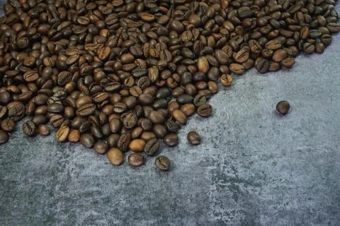 Roasted coffee beans texture background Stock Photos