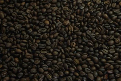 Roasted coffee beans texture background Stock Photos