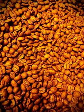 Roasted coffee beans texture background Stock Photos