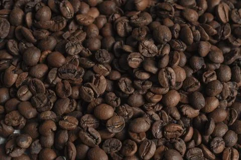 Roasted coffee beans texture background Stock Photos