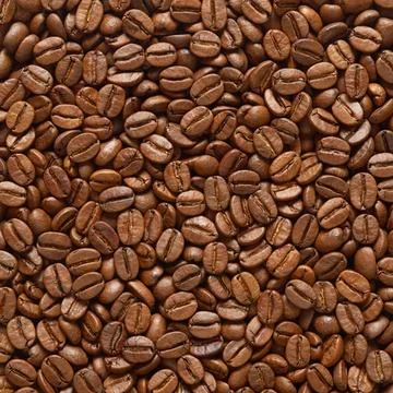 Roasted coffee beans texture or background. Stock Photos