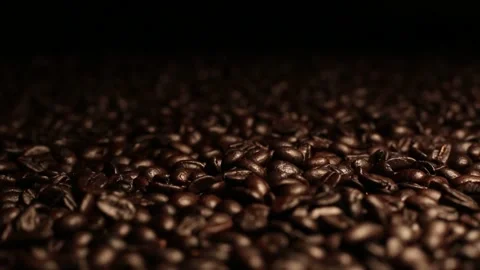 Roasted coffee beans vertical panning Stock Footage 146929273
