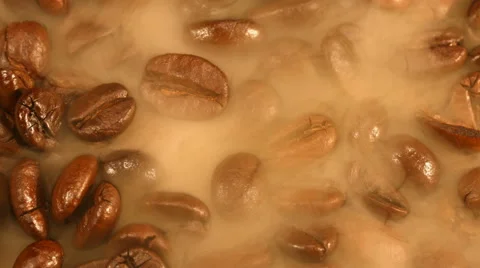 Roasted coffee closeup Stock Footage 57539396