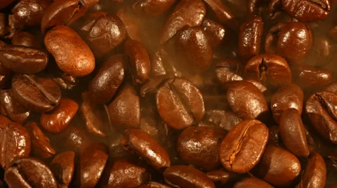 Roasted coffee closeup Stock Footage 57539667
