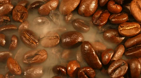 Roasted coffee closeup Stock Footage 57539844