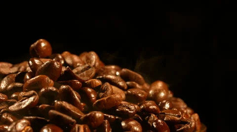 Roasted coffee closeup Stock Footage 57685863