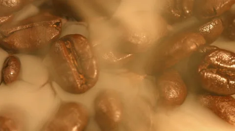 Roasted coffee closeup Stock Footage 57724413