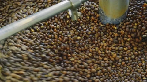 Roasted coffee cooling mixer Stock Footage 142087852