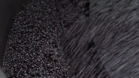 Roasted coffee to grind Stock Footage 201906151