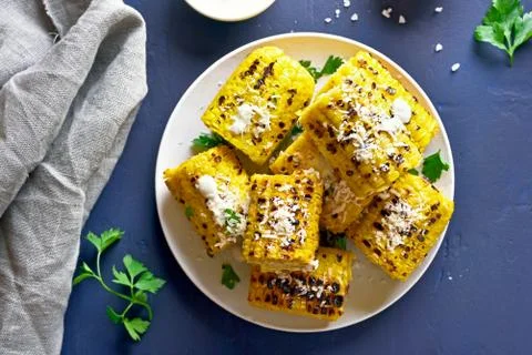 Roasted corn on the cob Stock-Fotos