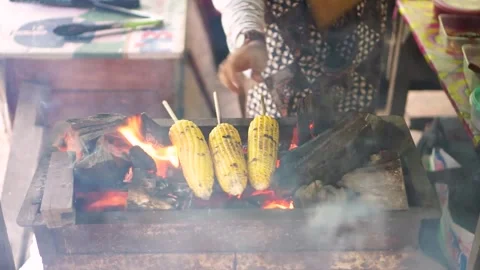 Roasted corn Video stock 242896376