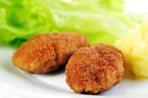 Roasted cutlets Stock Photos