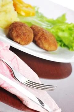 Roasted cutlets Foto stock
