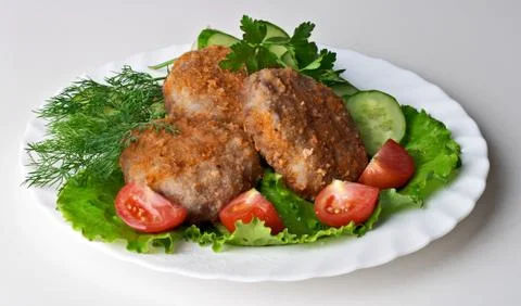 Roasted cutlets Stock Photos