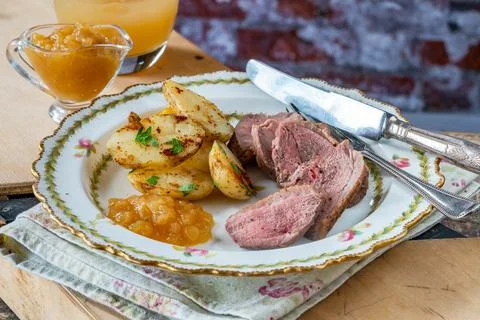 Roasted dack breast Foto stock