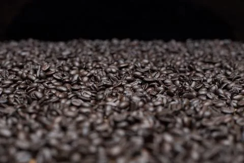 Roasted dark coffee beans background 写真素材