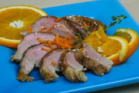 Roasted duck breast Stock Photos