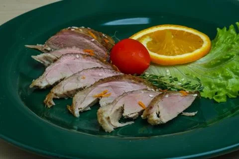 Roasted duck breast Stock Photos