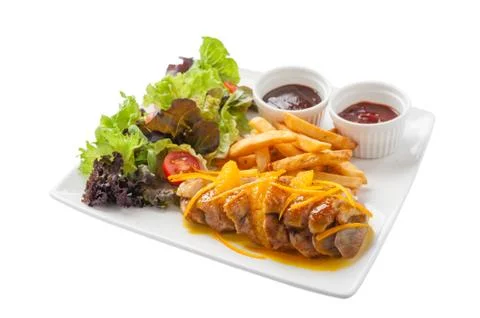 Roasted duck breast Foto stock