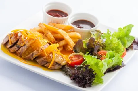 Roasted duck breast Stock Photos