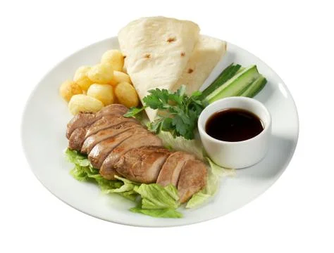 Roasted duck, chinese style  . Stockfoto's