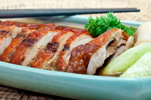 Roasted duck fillet Stock Photos