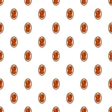 Roasted duck meat in oval pattern Stock Illustration
