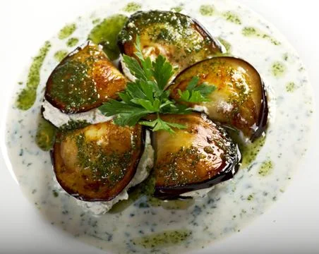 Roasted eggplant Stock Photos