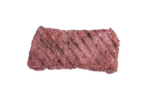 Roasted Flank beef steak, BBQ grilled meat isolated on white background. to.. Stock Photos