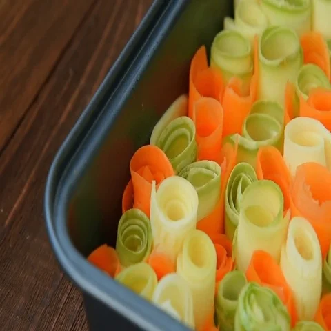 Roasted fresh vegetables with sauce Stock Footage 69656324