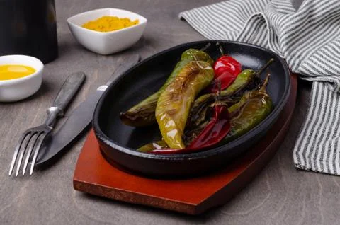 Roasted hot pepper Stock Photos