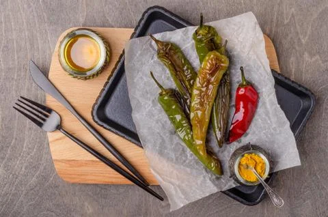 Roasted hot pepper Stock Photos