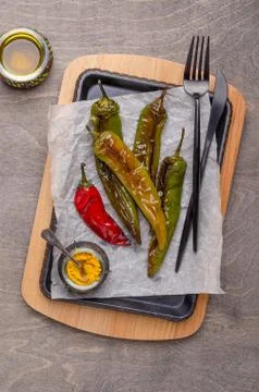 Roasted hot pepper Stock Photos