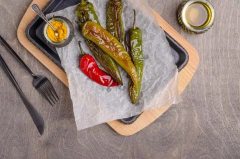 Roasted hot pepper Stock Photos