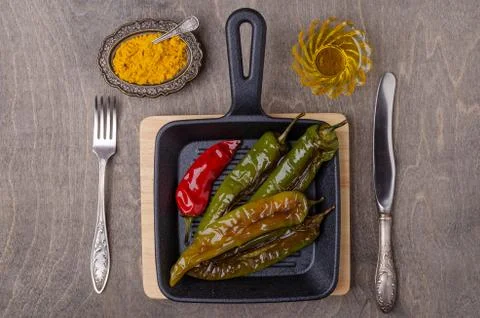 Roasted hot pepper Stock Photos