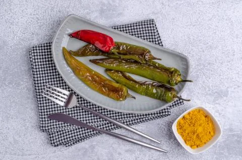 Roasted hot pepper Stock Photos