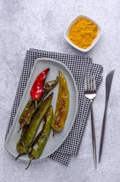 Roasted hot pepper Stock Photos