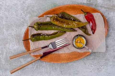 Roasted hot pepper Stock Photos