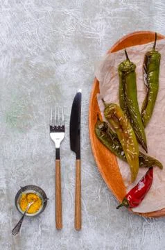 Roasted hot pepper Stock Photos