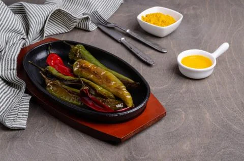 Roasted hot pepper Stock Photos
