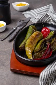 Roasted hot pepper Stock Photos