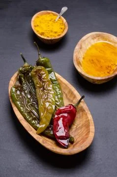 Roasted hot pepper Stock Photos