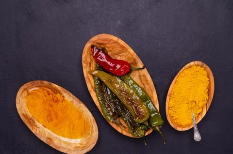 Roasted hot pepper Stock Photos