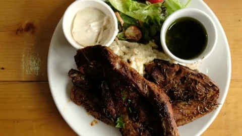 Roasted Lamb 4K Video stock 145105144