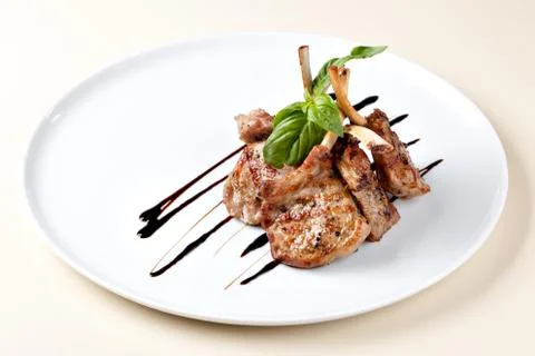 Roasted Lamb Chops Stock Photos
