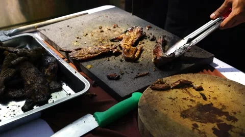 Roasted Lamb Stock Footage 146126370