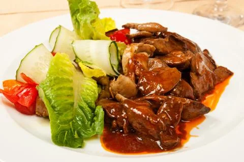 Roasted liver Stockfoto's