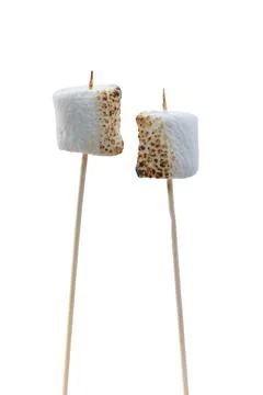 Roasted Marshmallows on a stick Stock Photos
