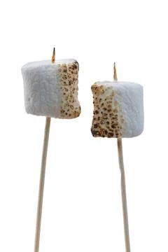 Roasted Marshmallows on a stick Stock Photos